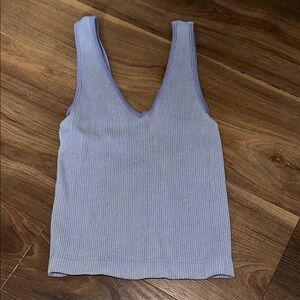 Lavender Ribbed Knit Tank Top